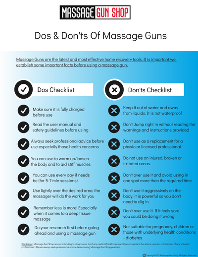 Do's & Don'ts Of Massage Guns